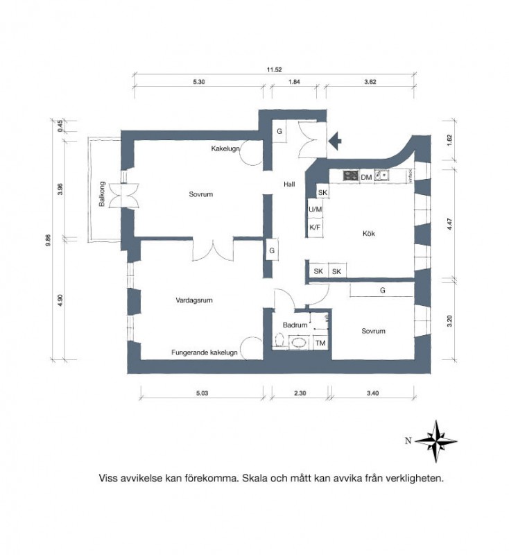 Квартира Гётеборге с интересными природными цветами в интерьере