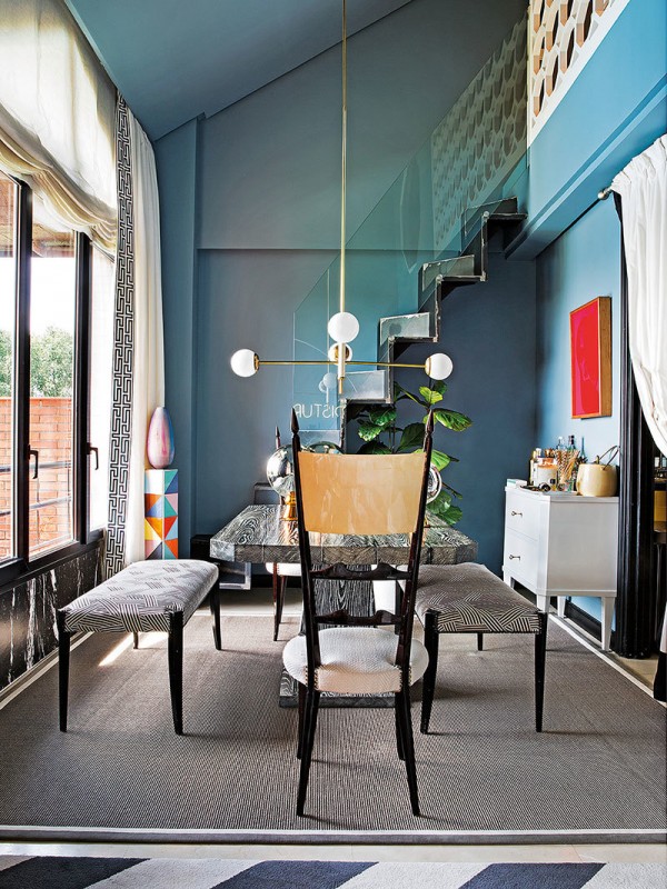 Смелый интерьер небольшой квартиры декоратора в Мадриде Смелый интерьер небольшой квартиры декоратора в Мадриде