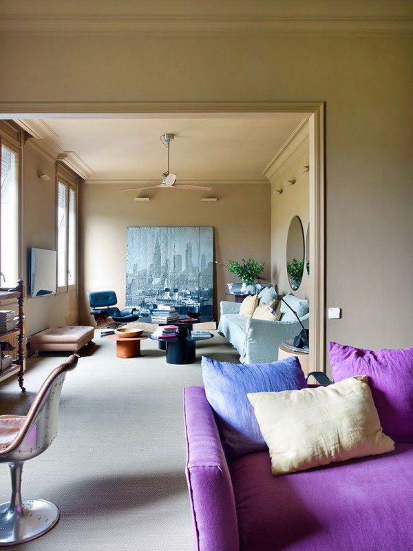 Квартира дизайнера в смелой цветовой гамме в Барселоне Квартира дизайнера в смелой цветовой гамме в Барселоне