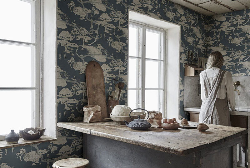 Идеальные обои для дизайна скандинавской кухни