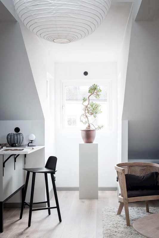 Стильная мансардная квартира-студия в Гетеборге (35 кв. м)