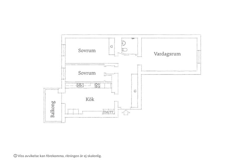 Красивый цвет стен в интерьере квартиры в Гетеборге (84 кв. м)