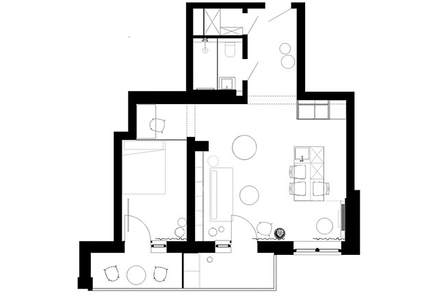 Zrobym architects: квартира с космической атмосферой Zrobym architects: квартира с космической атмосферой