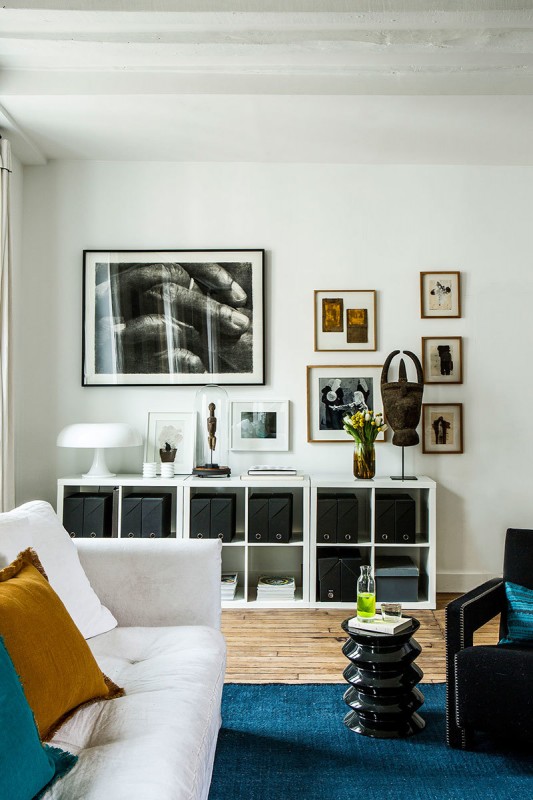 Прекрасный дизайн небольшой творческой квартиры в Париже