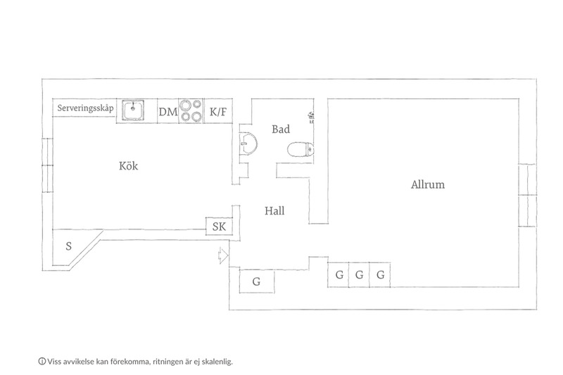 Дизайн однокомнатной квартиры для девушки в Швеции (36 кв. м)