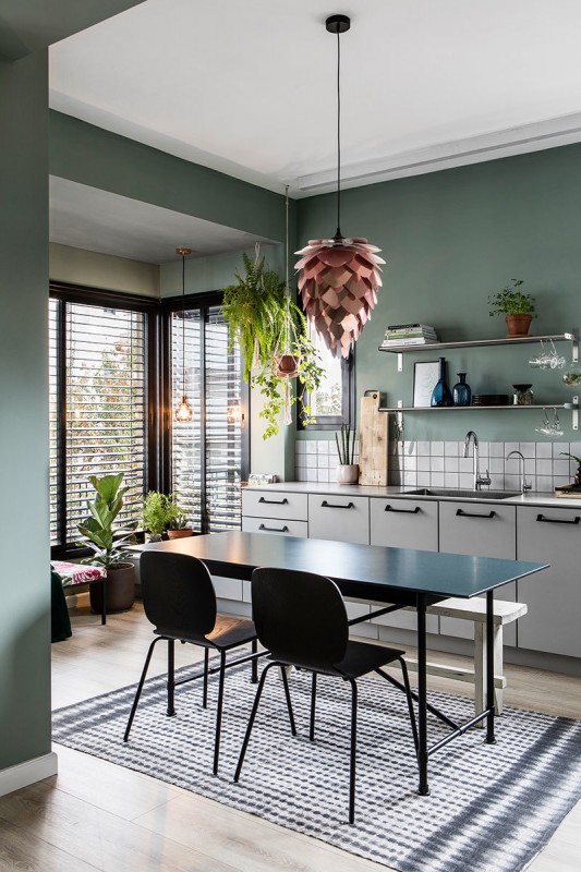 Стильная квартира в зеленых тонах в Израиле Стильная квартира в зеленых тонах в Израиле