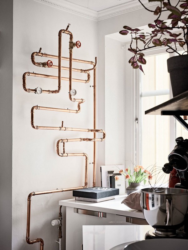 И снова зелёный: красивая скандинавская квартира с классическими акцентами в Гетеборге