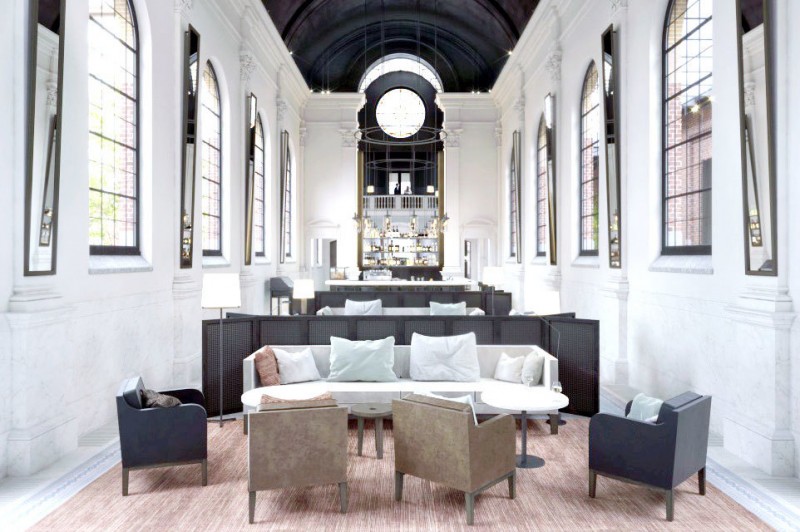 Необычный отель в здании бывшего монастыря в Антверпене