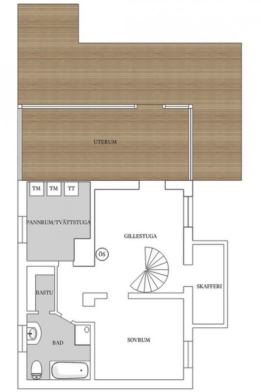 Светлый и просторный загородный домик