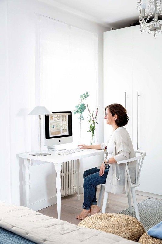 Уютная классика с бирюзовыми акцентами в мадридской квартире