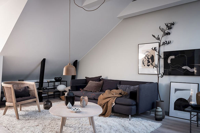 Стильная мансардная квартира-студия в Гетеборге (35 кв. м)