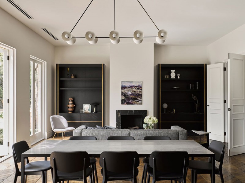 Строгий и стильный современный интерьер в Мельбурне