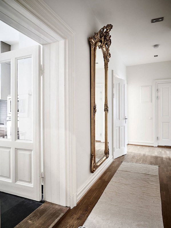 Красивый цвет стен в интерьере квартиры в Гетеборге (84 кв. м)