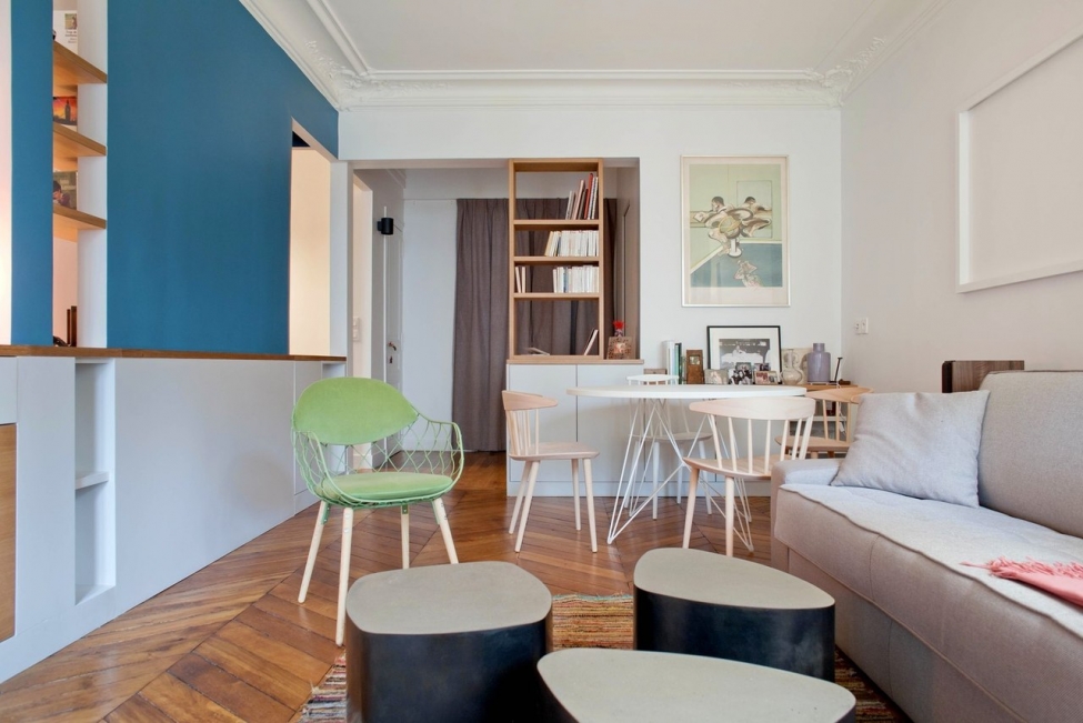 Проект апартаментов для небольшой семьи в Париже