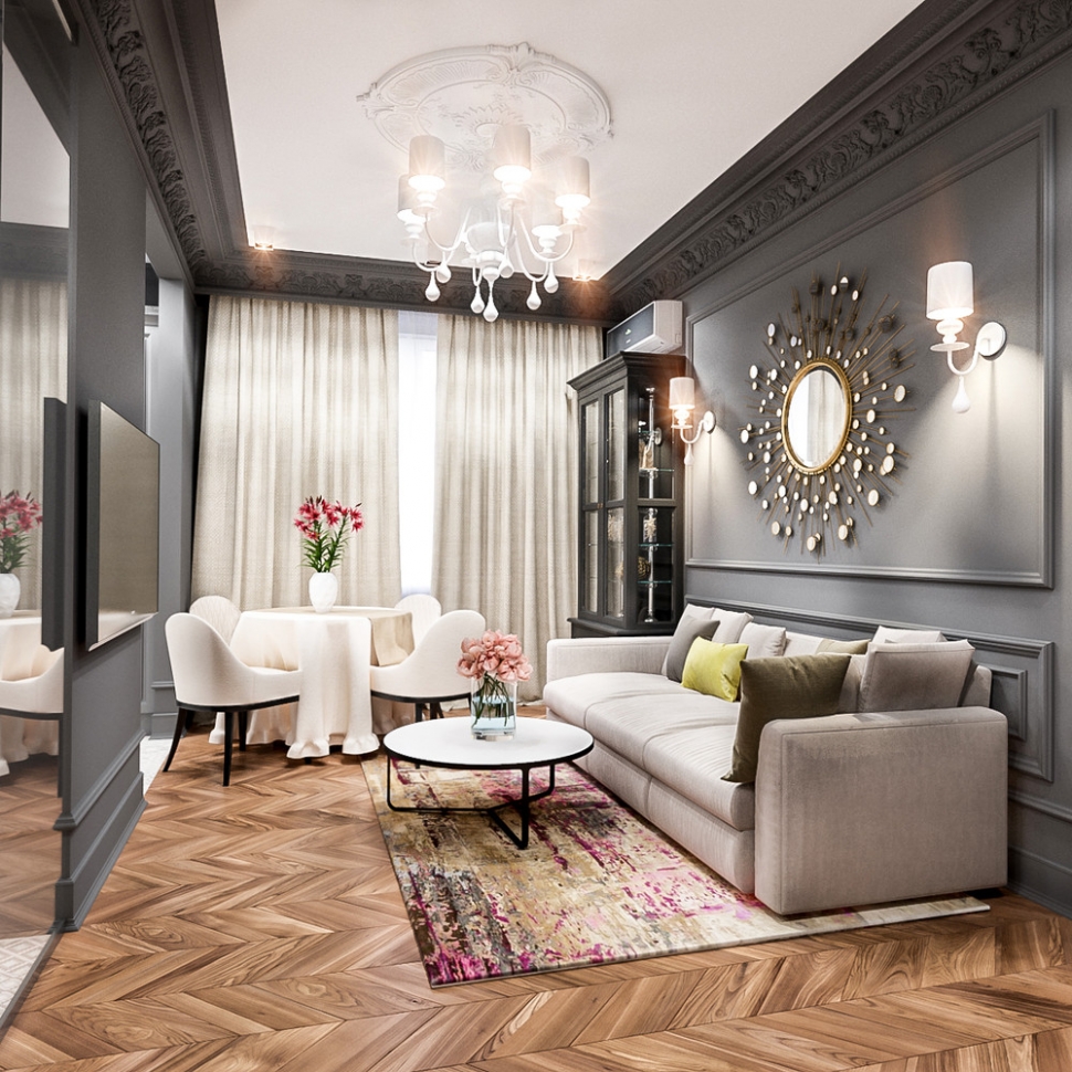 Дизайн-проект московской квартиры в доходном доме 45 м2