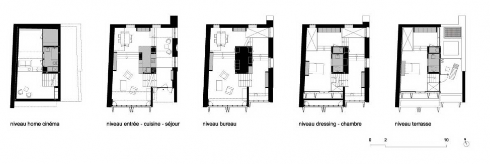 Дом-трап (Maison Escalier) во Франции от Moussafir Architectes Associes