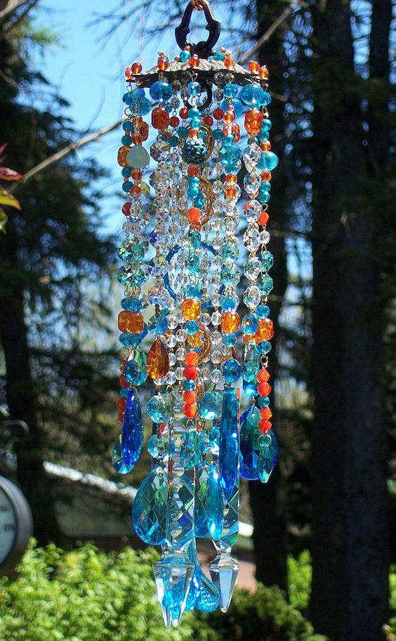 Glass Wind Chime. Изящные идеи садового декора