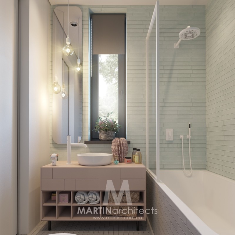 Апартаменты, оформленные в успокаивающей цветовой палитре