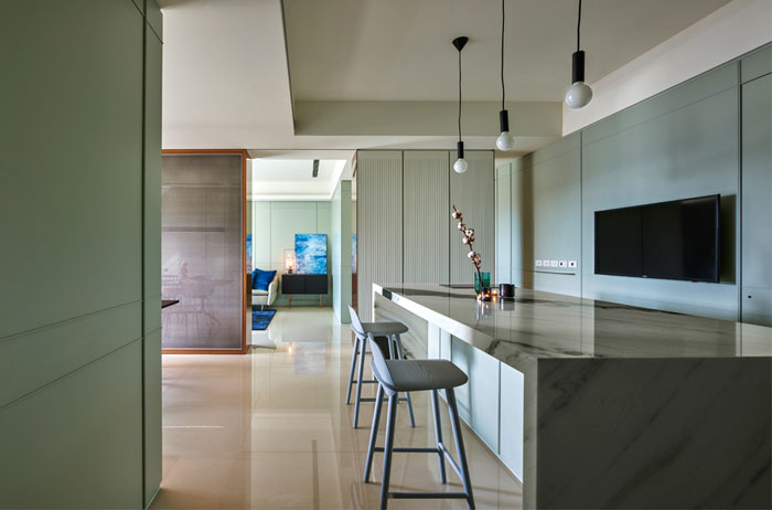 Азиатская простота оформления, чистые и простые линии в интерьере тайваньской квартиры