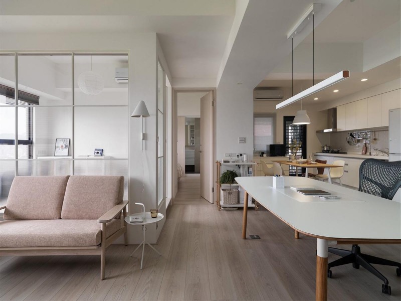 Интерьер светлой квартиры в Тайбэе