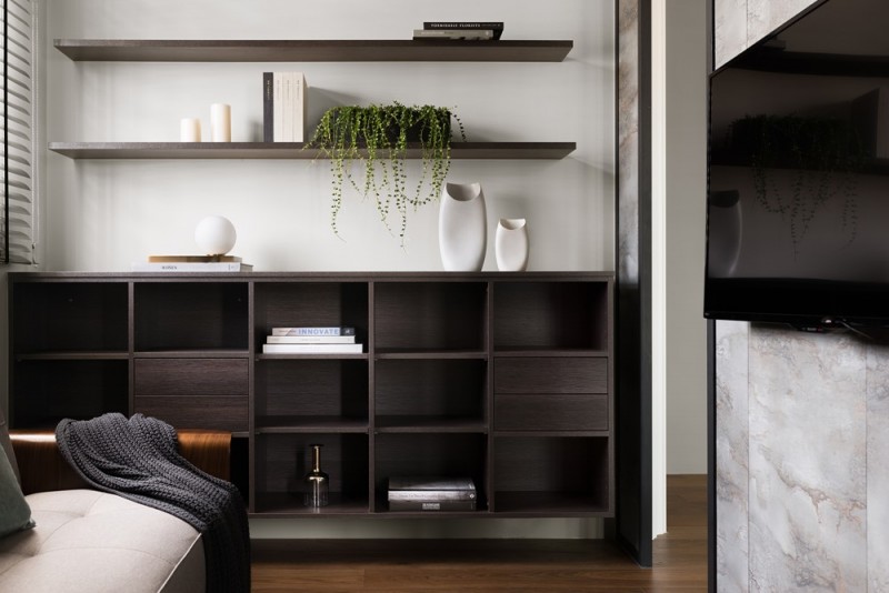 Спокойная и сдержанная атмосфера квартиры в городе Тайчжун, Тайвань