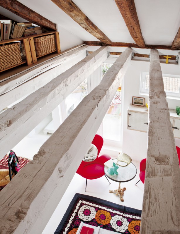 Деревенский колорит в интерьере пентхауса в Мадриде