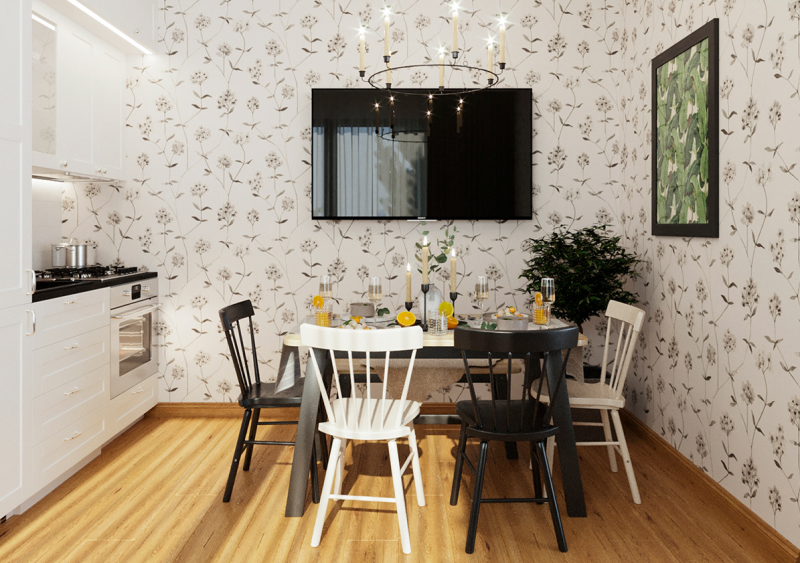 Интерьер небольшого двухэтажного дома