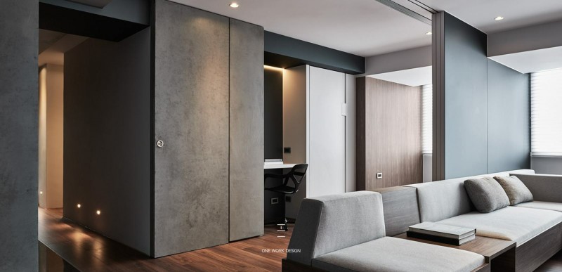 Минималистский интерьер в темных тонах в Тайбэе Минималистский интерьер в темных тонах в Тайбэе