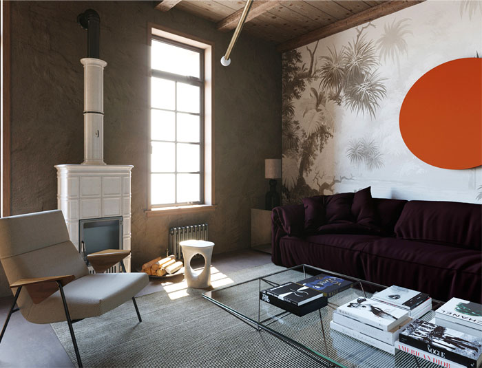 Сочетание оттенков деревенской эстетики и утонченной роскоши с игривыми штрихами азиатского стиля