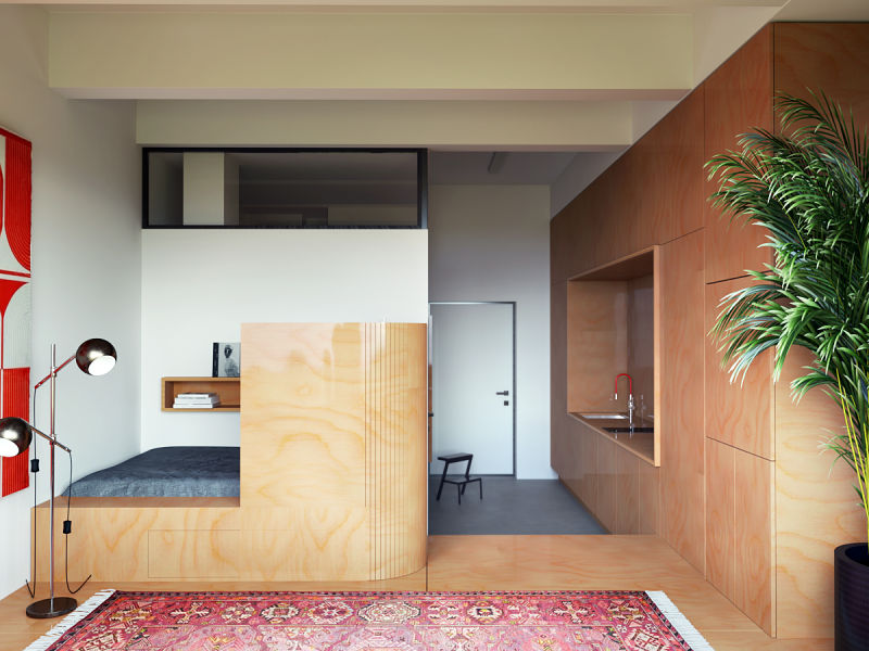 Дизайн компактной студии