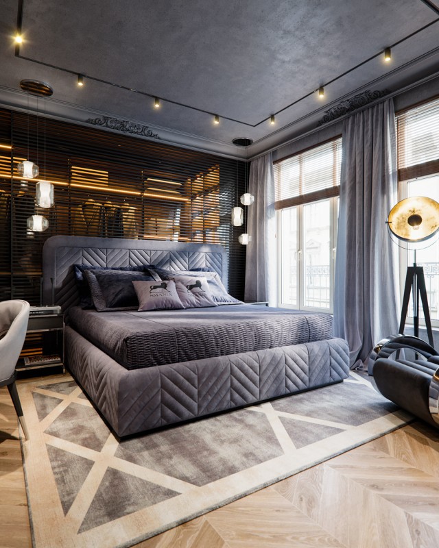 Интерьер спальни в лофте Интерьер спальни в лофте