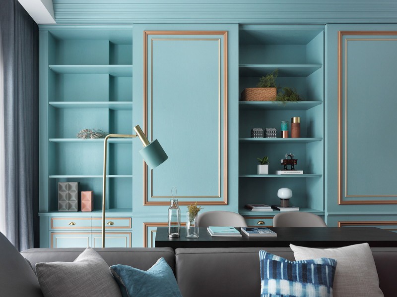 Квартира в серо-голубых тонах