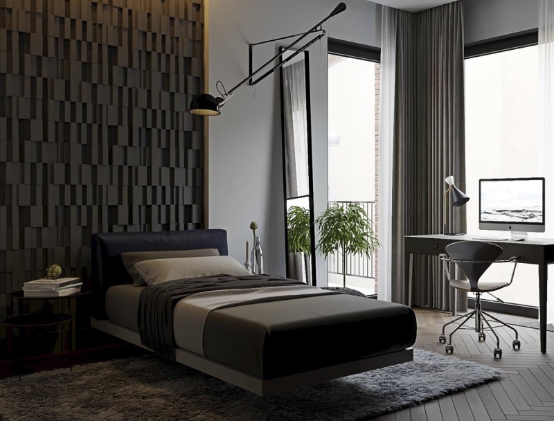 Шикарные монохромные апартаменты с яркими акцентами Шикарные монохромные апартаменты с яркими акцентами