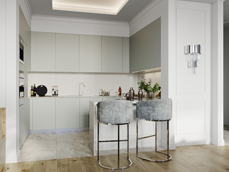 Элегантный интерьер в пастельных тонах