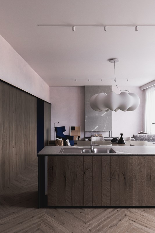 Интерьер квартиры в пастельных тонах