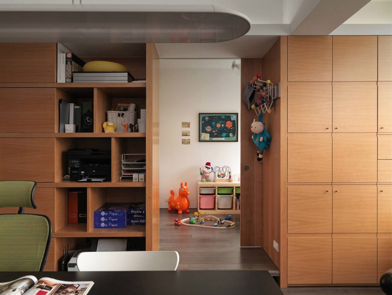 Интерьер уютной семейной квартиры в Тайбэй