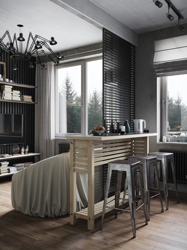 Квартира в индустриальном стиле Квартира в индустриальном стиле