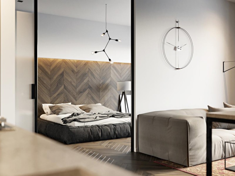 Минималистичный интерьер квартиры площадью 60 кв.м.