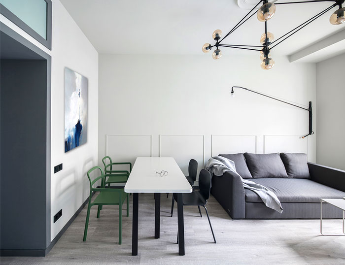 Простой, элегантный и современный интерьер небольшой киевской квартиры