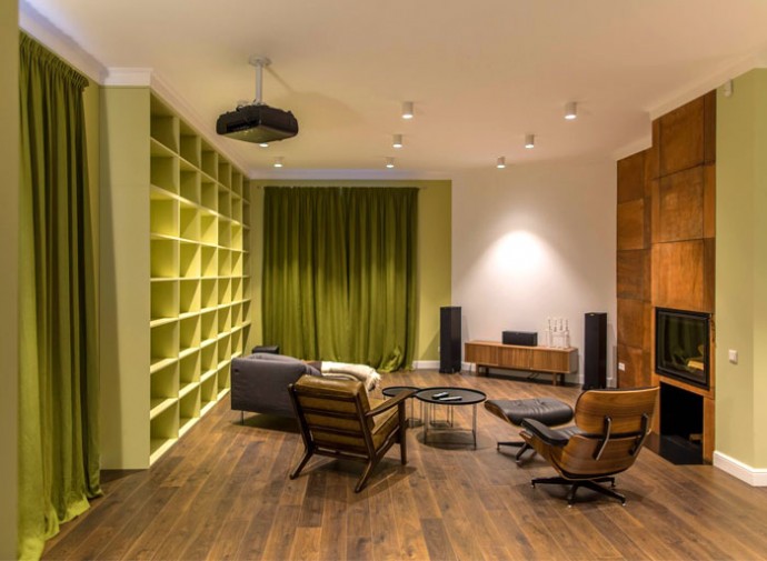 Контрастные цветовые сочетания в декоре двухуровневой квартиры Контрастные цветовые сочетания в декоре двухуровневой квартиры