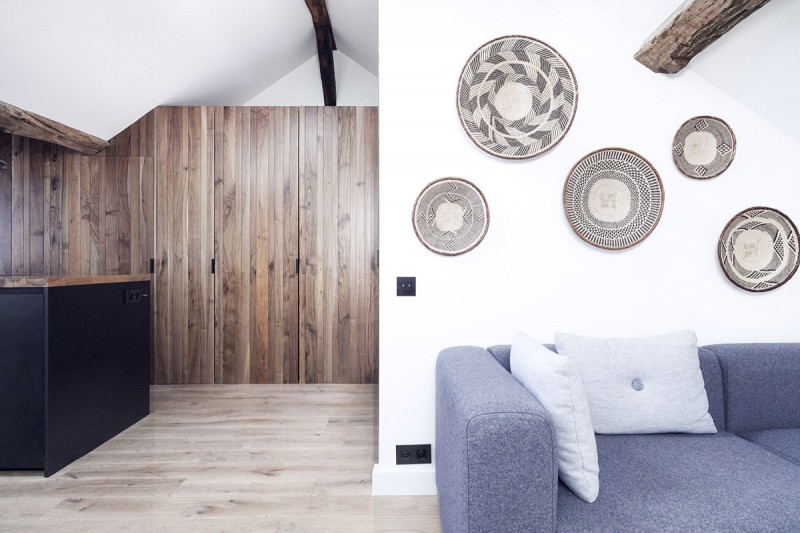 Очаровательная квартира в мансарде с деревянными балками