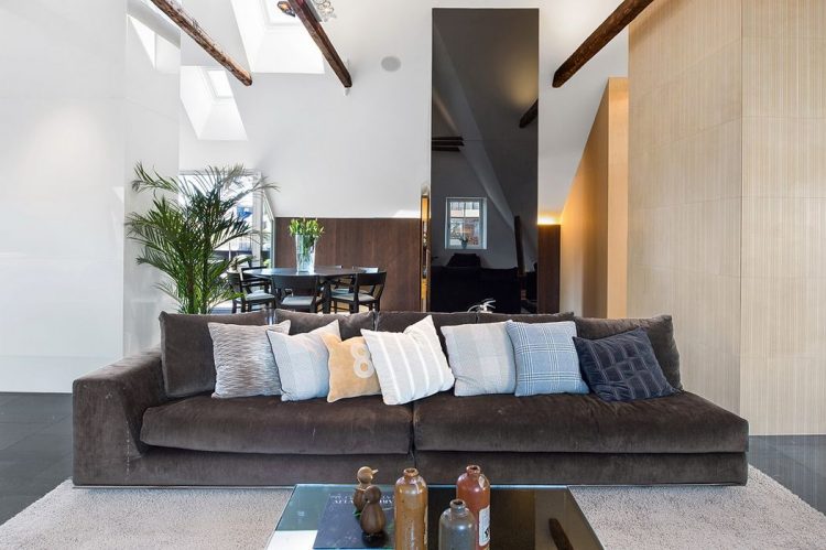 Просторная квартира-лофт в Стокгольме