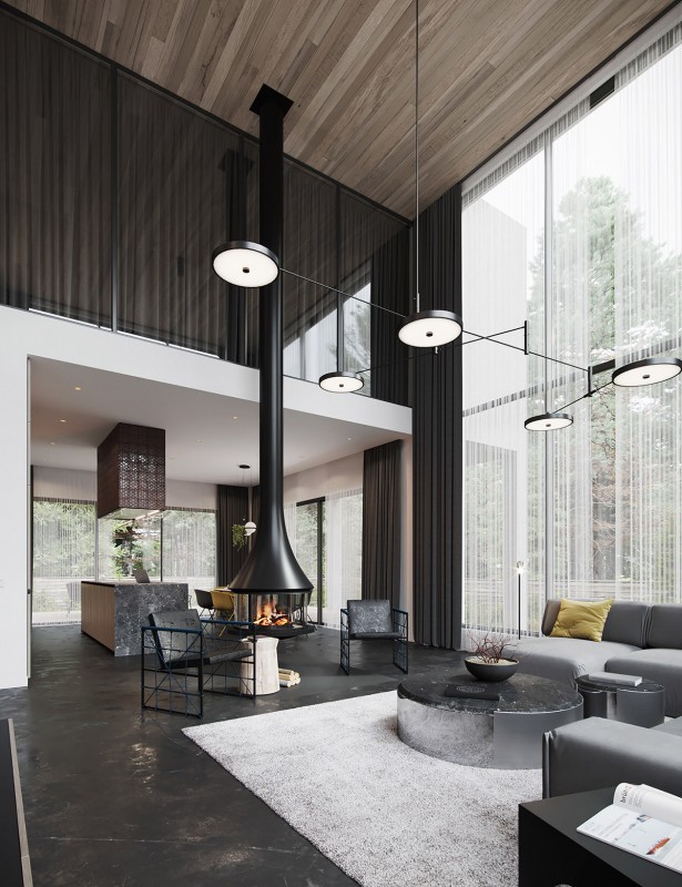 Темный декор с красочными акцентами