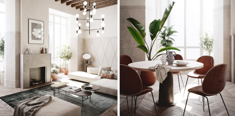 Интерьер квартиры в теплых тонах Интерьер квартиры в теплых тонах