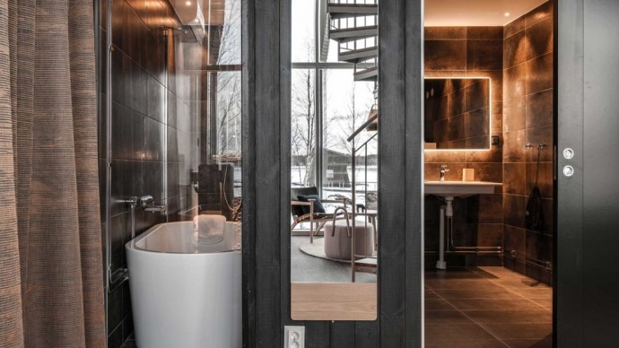 Коттеджи на озере в шведском отеле Arctic Bath Hotel and Spa