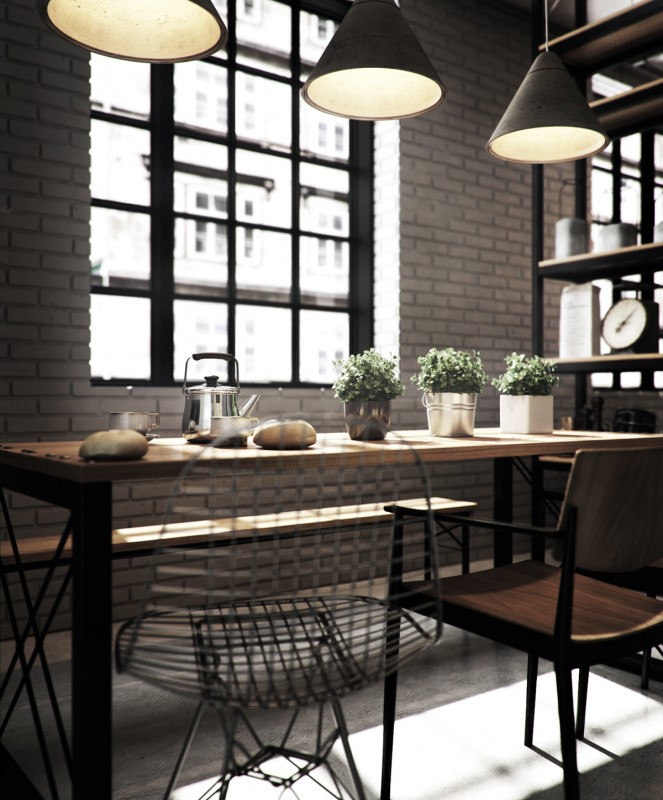 Квартира в индустриальном стиле
