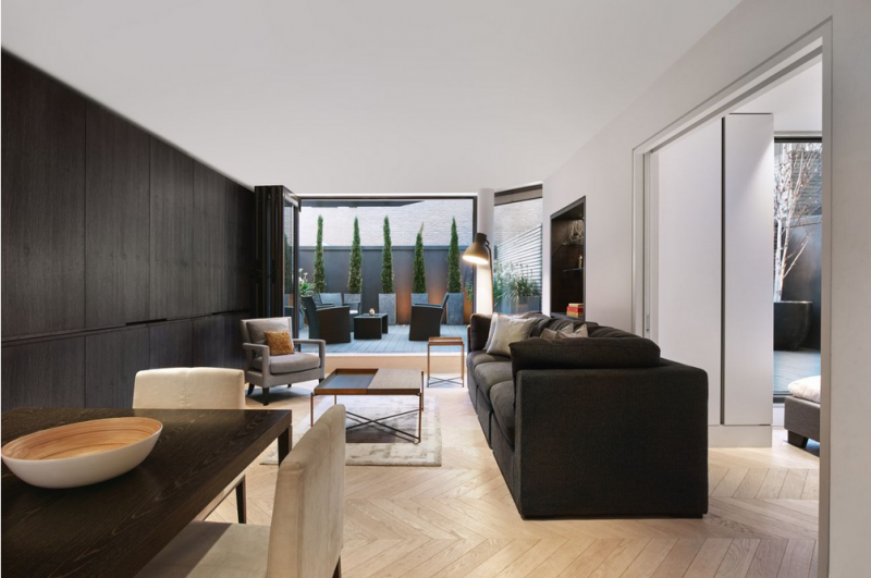 Монохромный интерьер квартиры в Лондоне Монохромный интерьер квартиры в Лондоне