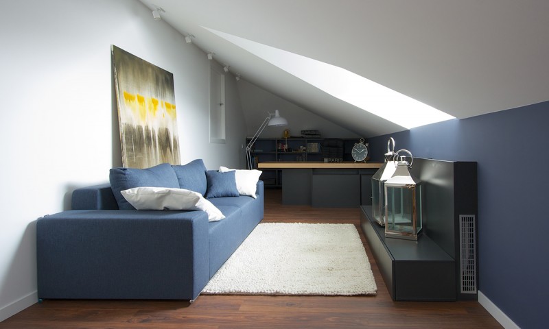 Стильные акценты в интерьере двухуровневых апартаментов