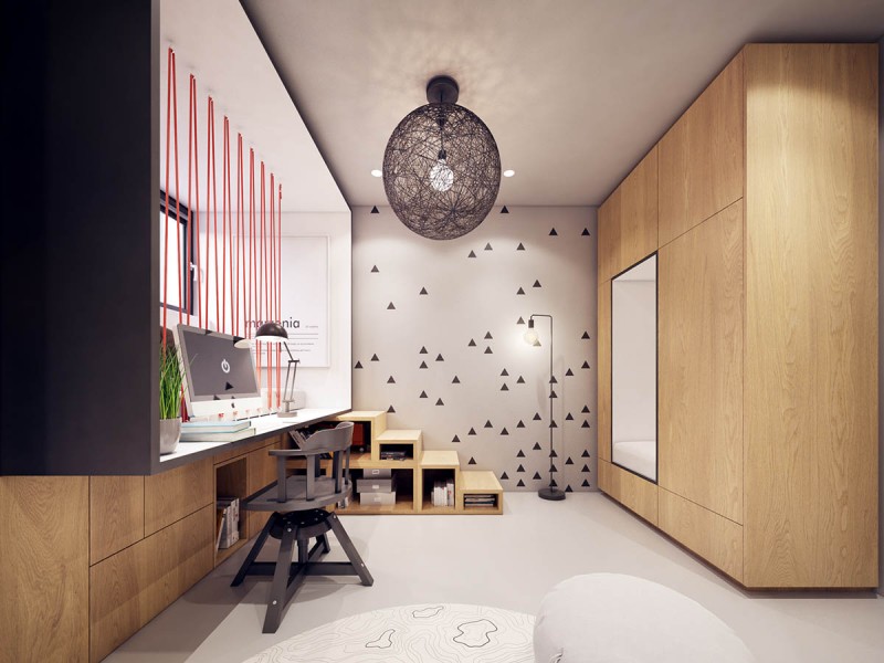 Комфортабельная современная квартира с красочными акцентами