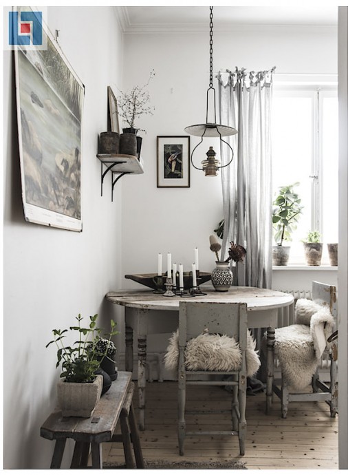 Сочетание этнических и скандинавских элементов декора в шведской квартире